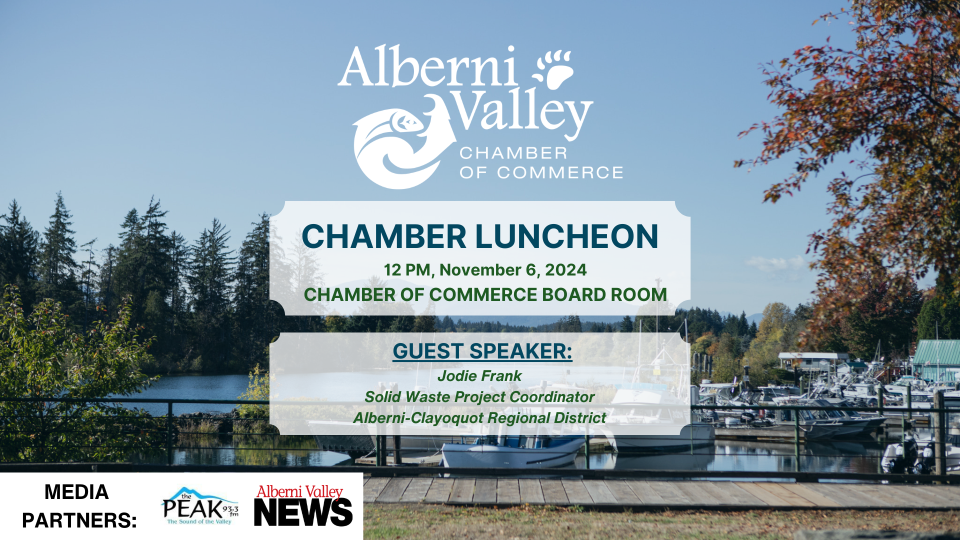 graphic of chamber lunch event nov 6