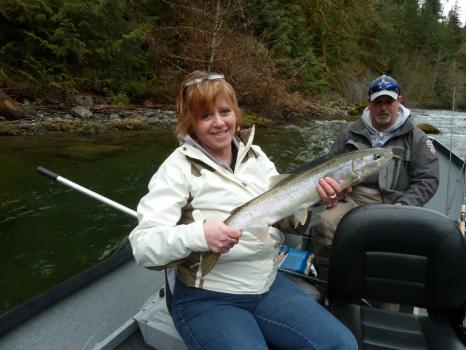 girl showing off her catch