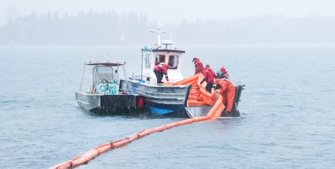 boat cleaning spill