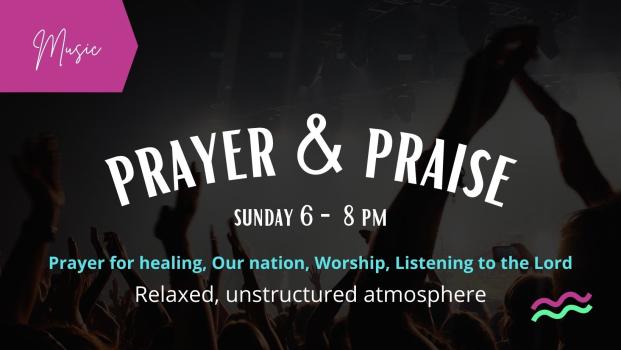 Prayer & Praise. Once a month at 6:00 pm. Contact the office for dates and times.