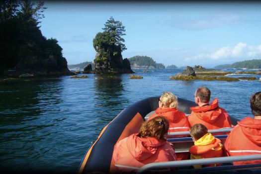 Photo of people traveling in a boat.